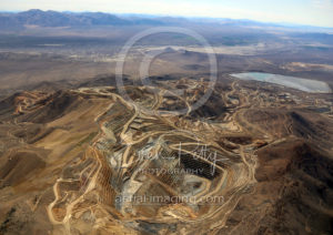 Wide Aerial View of NV Mining Operation