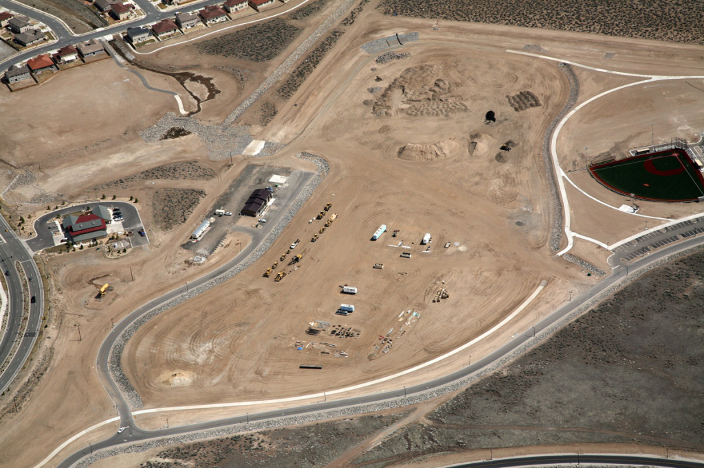 Aerial photography construction Golden Eagle Park, Sparks, NV