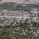 Reno downtown aerial photography image 2011
