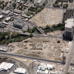 Reno downtown construction aerial photography image