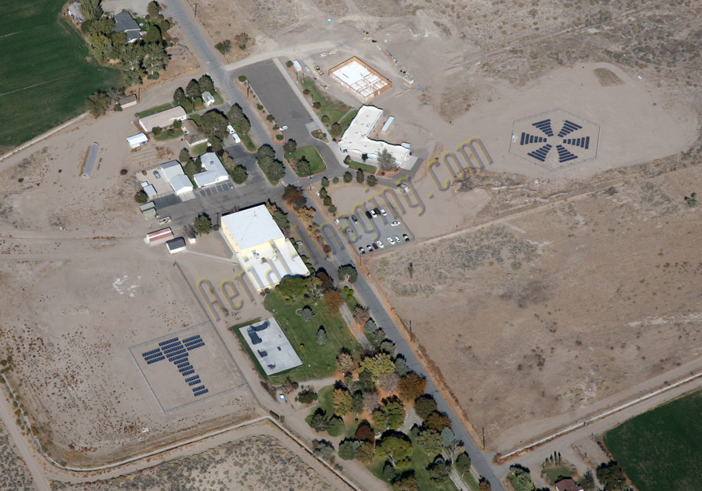 solar panel array aerial photography image