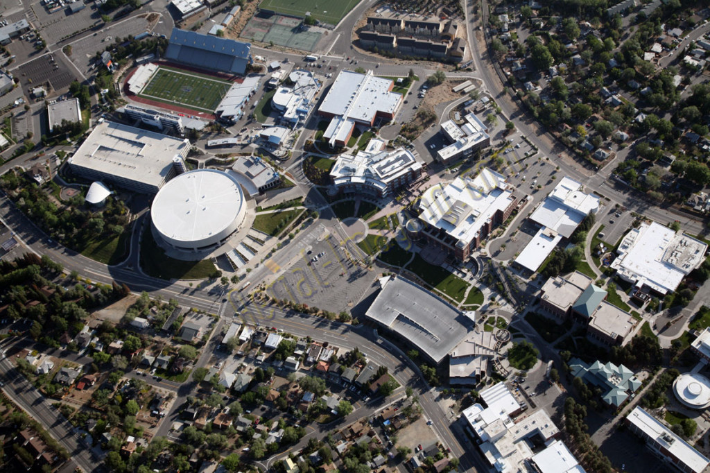 aerial UNR campus Reno photography image