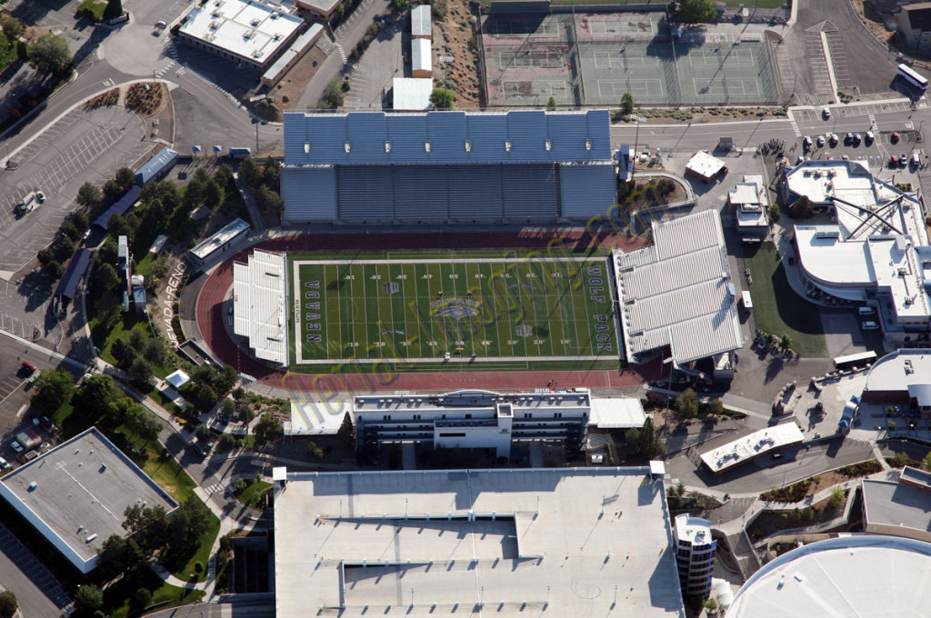 aerial UNR stadium Reno photography image