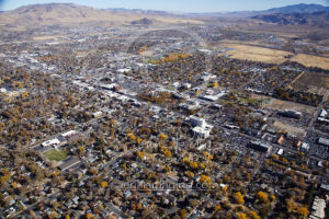 Downtown Carson City Aerial View Colorful Trees