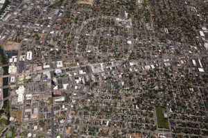 Aerial View of MidTown in Reno, Nevada 2017