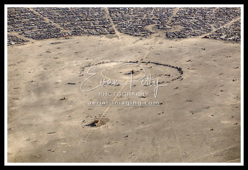 Aerial View of Burning Man 2019 Black Rock Desert