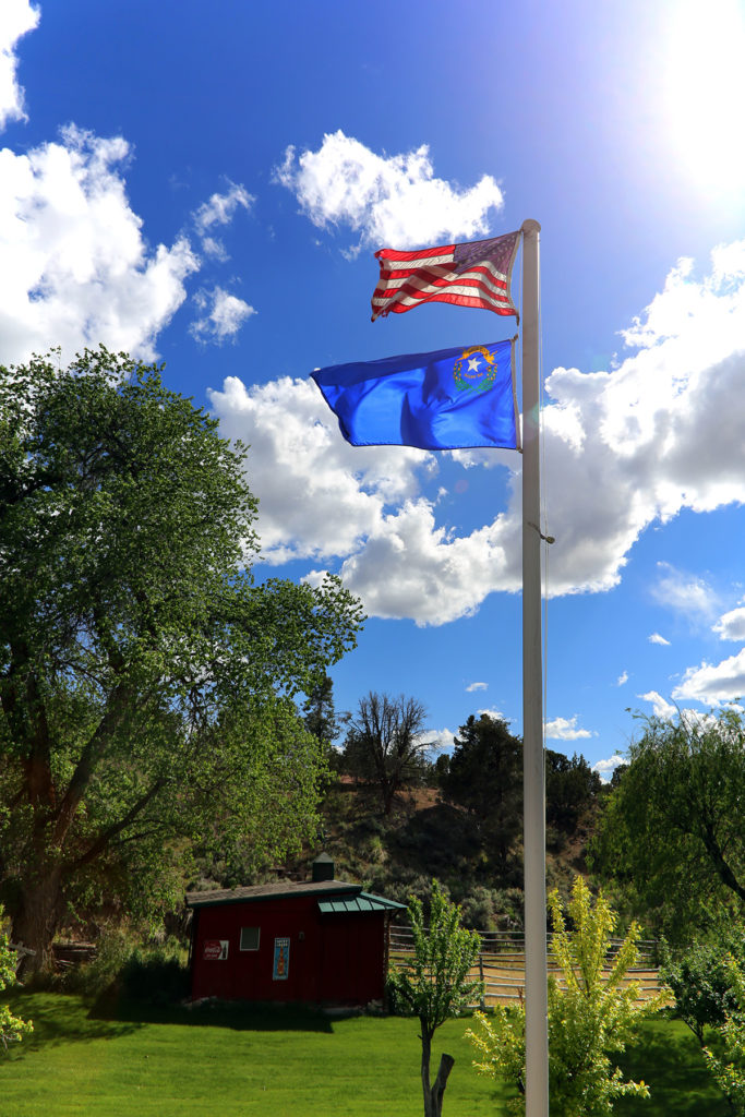 Flag on Rural Ranch Nevada Property