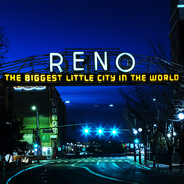 Reno Arch Downtown Night Photography