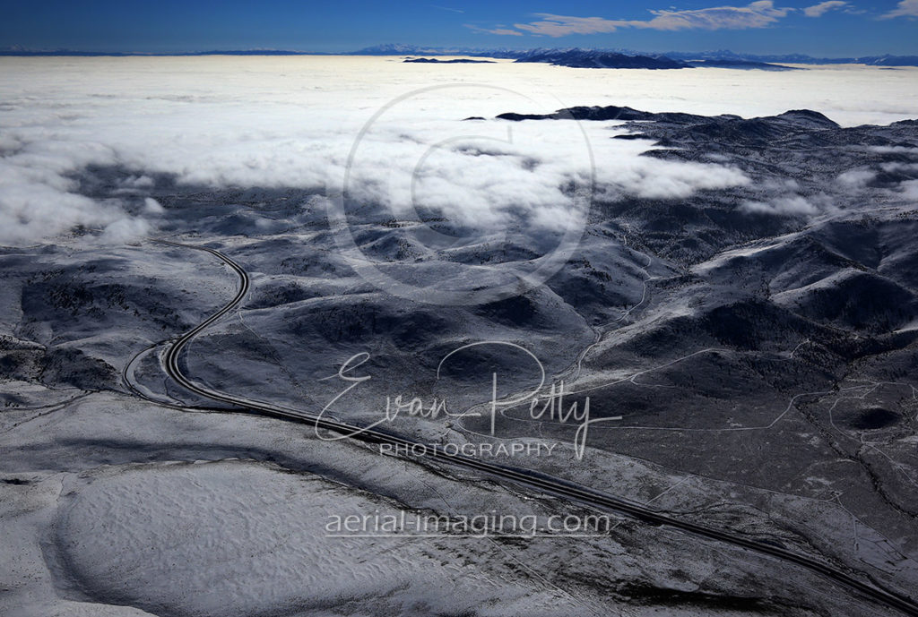 USA Parkway Clouds Aerial Image View in Northern Nevada