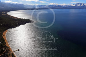 Aerial View Lake Tahoe Coastline Photography
