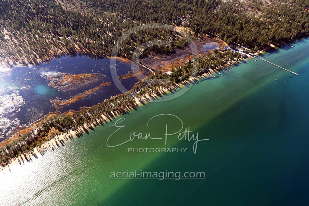 South Lake Tahoe Beach Aerial