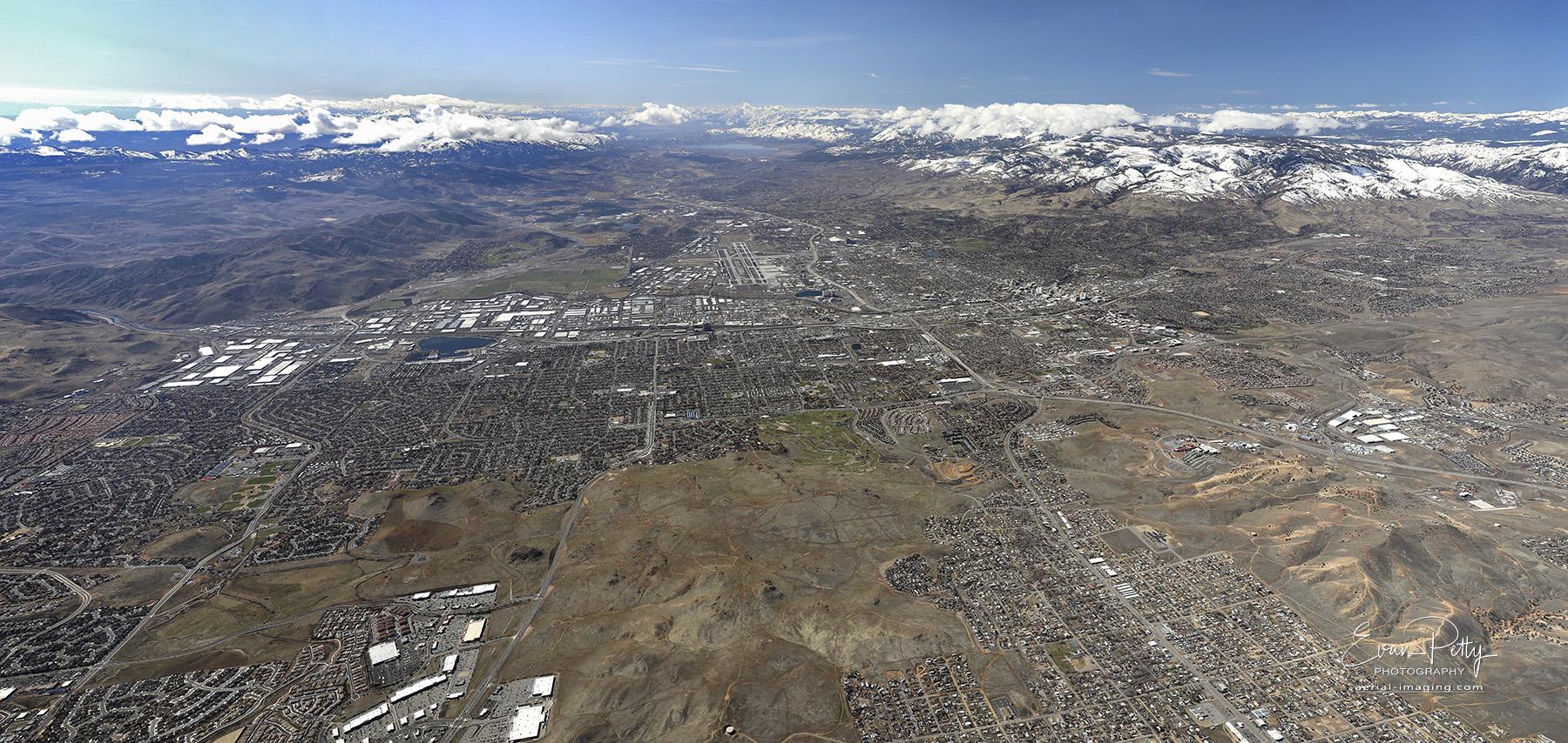 Aerial Panoramic View of Reno and Sparks Nevada - Photography & Video ...