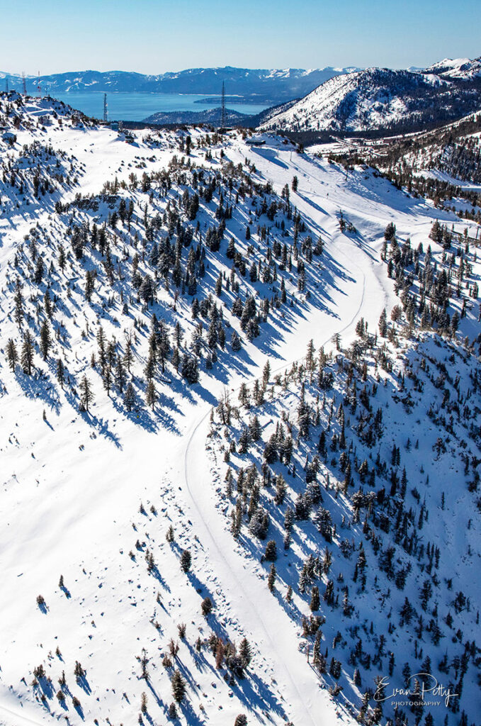 Skiers from Above Aerial Photographer