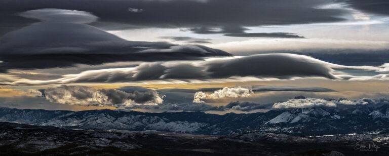 Lenticular Clouds Forming Over the Eastern Sierras