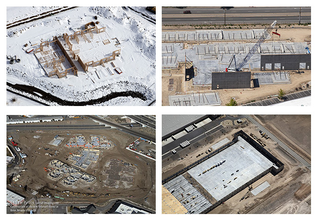 construction aerial collage image