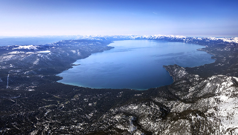 Lake Tahoe aerial shot from Incline Village