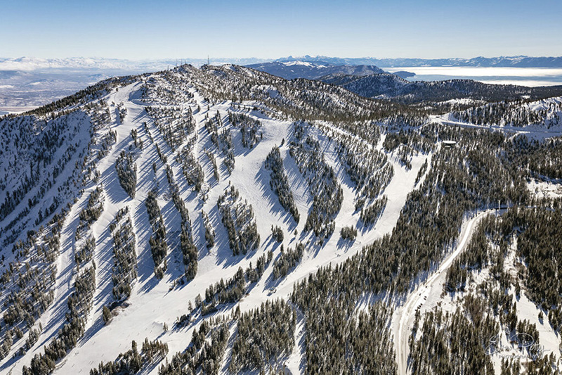 Mt Rose aerial ski view