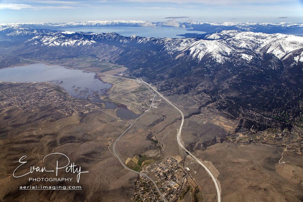 Mt Rose and Washoe Lake aerial photographer
