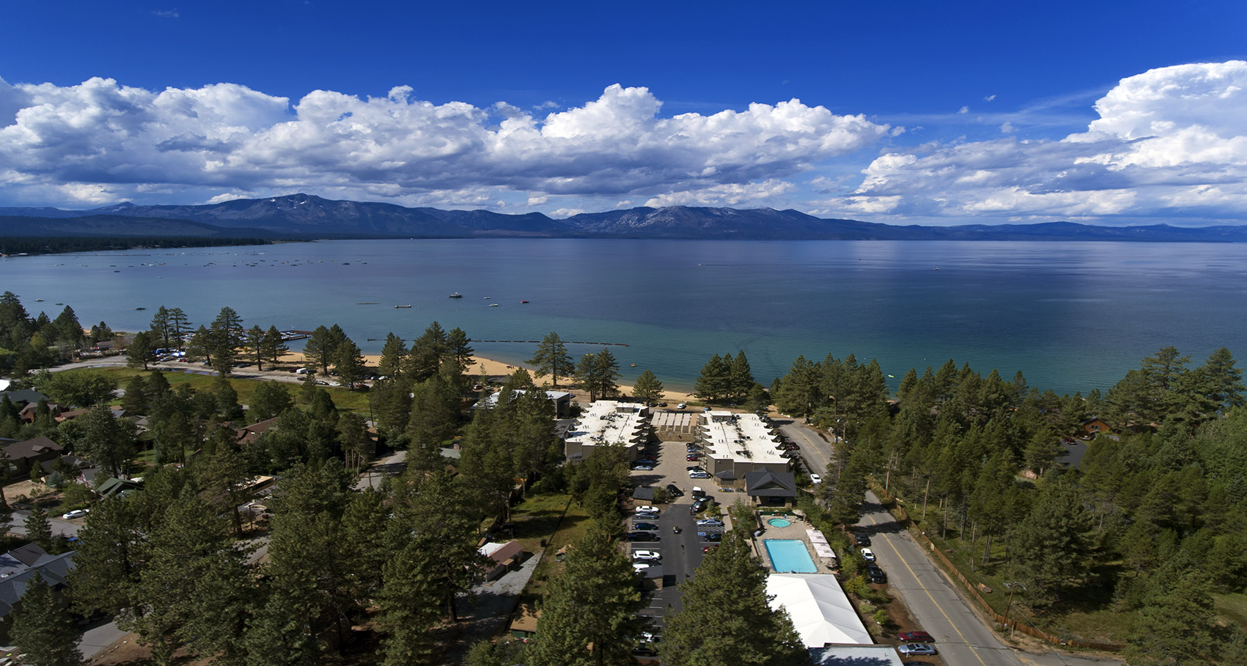 drone aerial view lake tahoe photographer