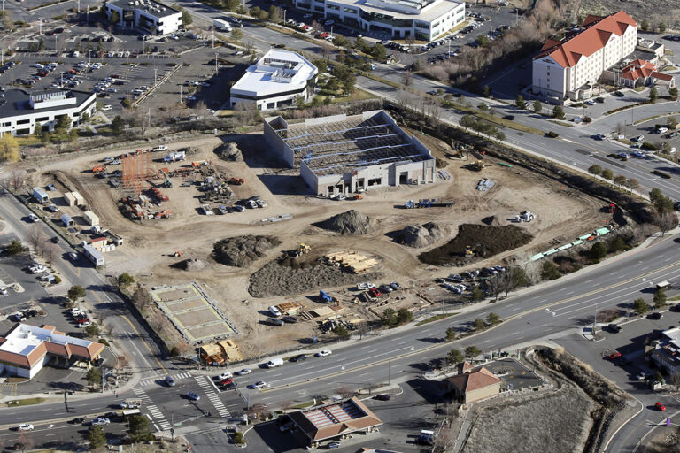 aerial view of Sprouts construction Reno, NV