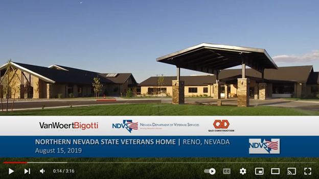 Drone custom video of veterans home in Reno, NV