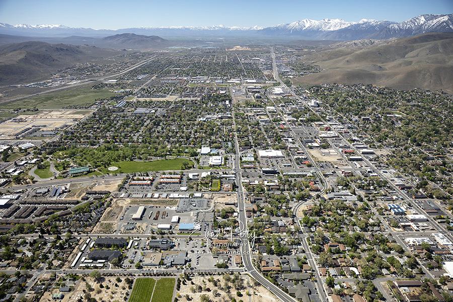 Drone & Airplane Aerial View of Carson City, NV