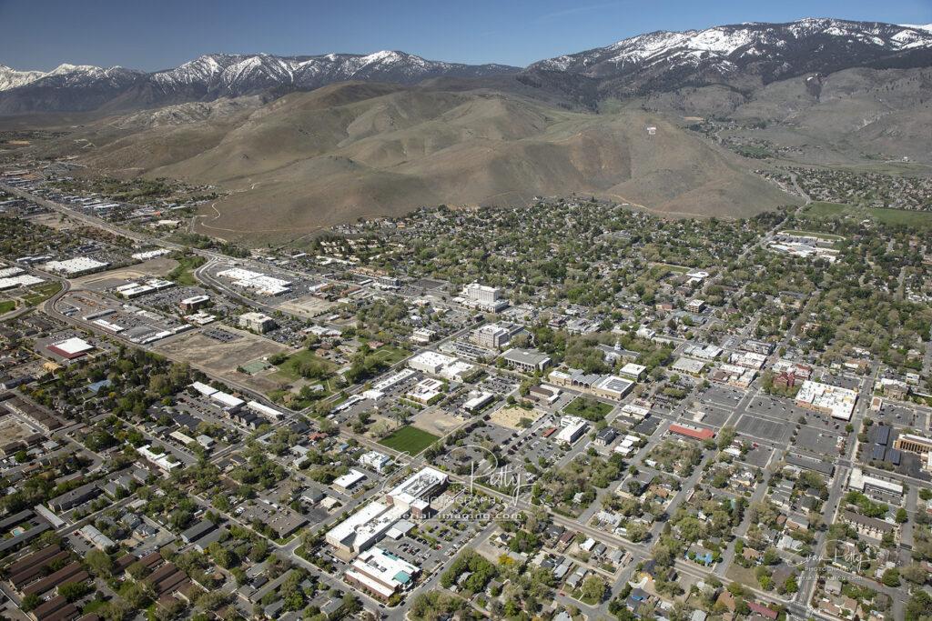 West-looking Aerial View of Carson City, NV