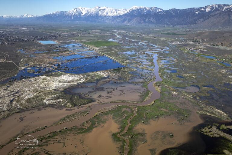 Carson River Flood Aerial Views Spring 2023