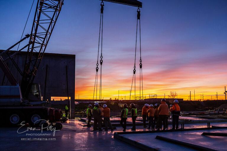 Construction Photography at Sunrise