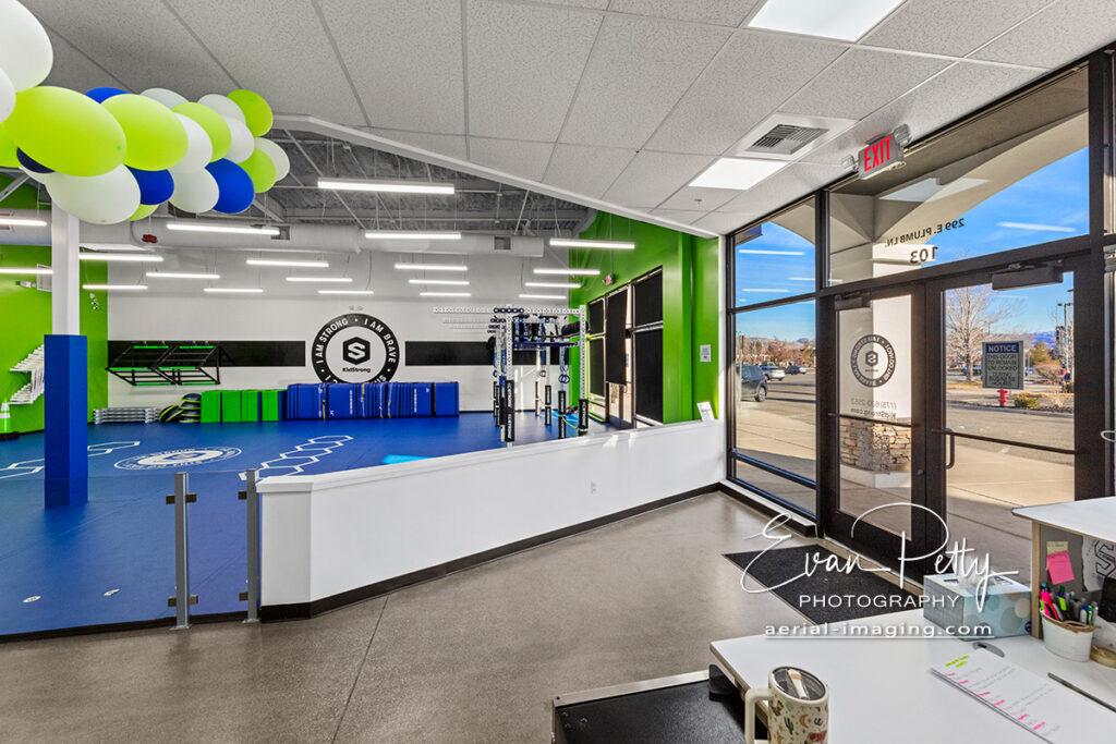 Entrance to KidStrong in Reno, NV construction tenant improvement