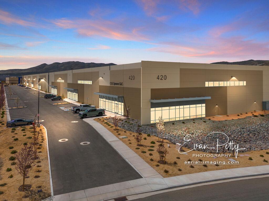 Dusk Drone Photography for Office & Warehouse Space