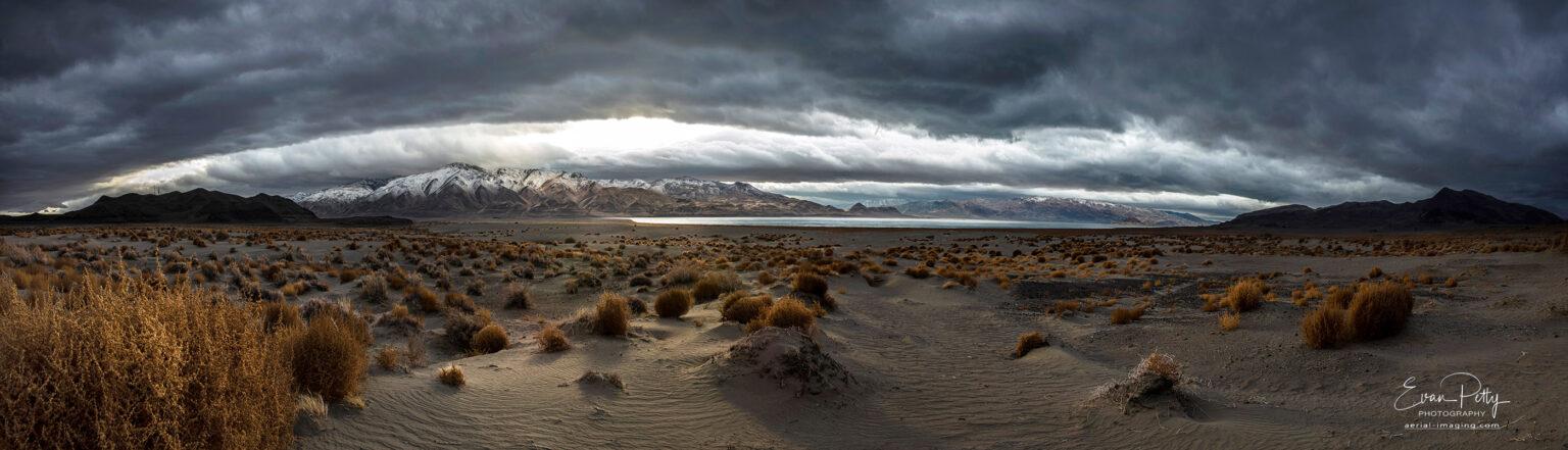 Pyramid Lake Storm and Sand Dunes