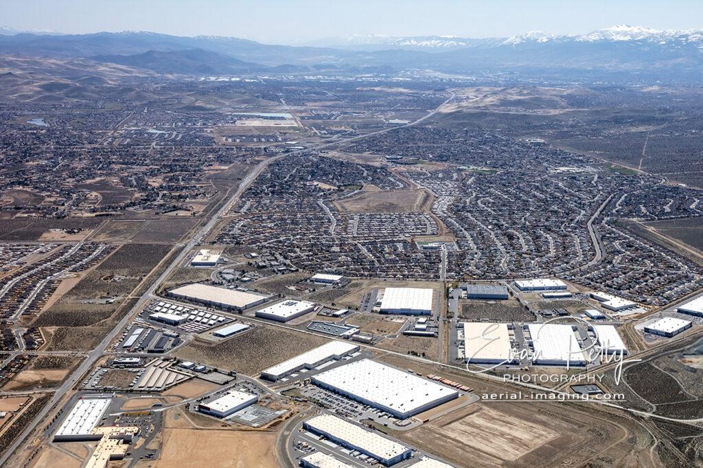 Commercial Building Aerial Photography Showing Surrounding Location