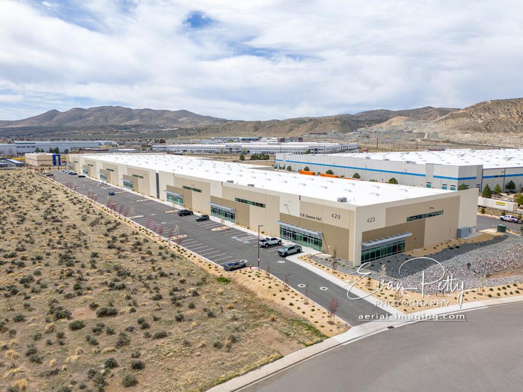 Drone View of Industrial Building