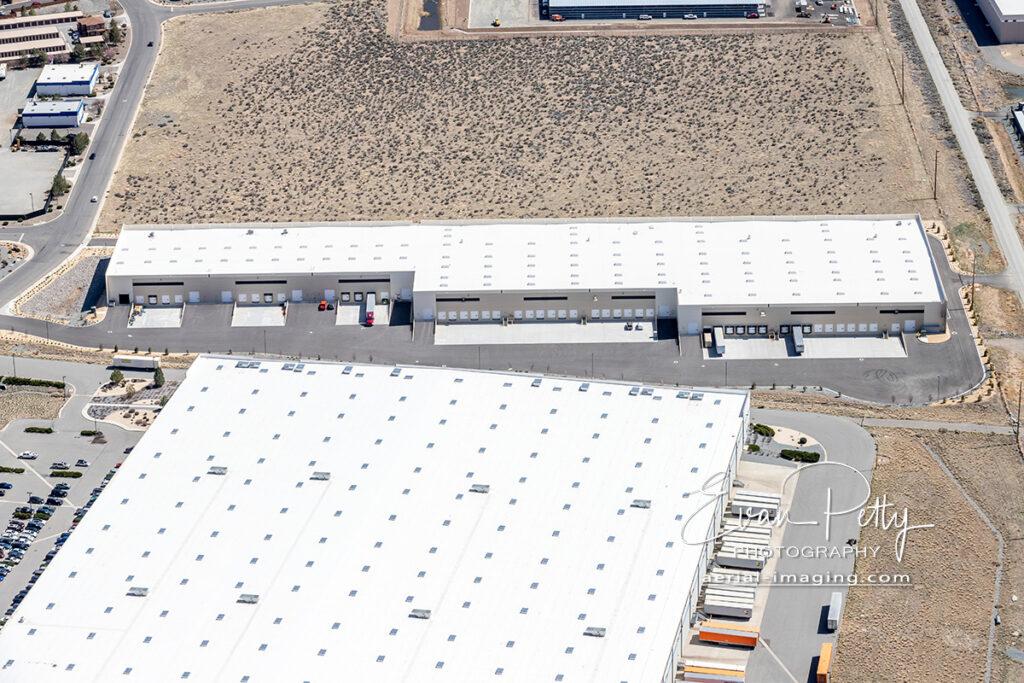 Commercial Building Aerial Photography Showing Docks