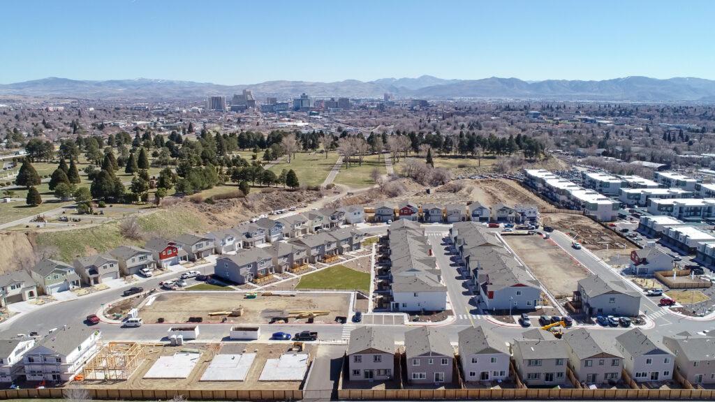New Home Construction Drone View