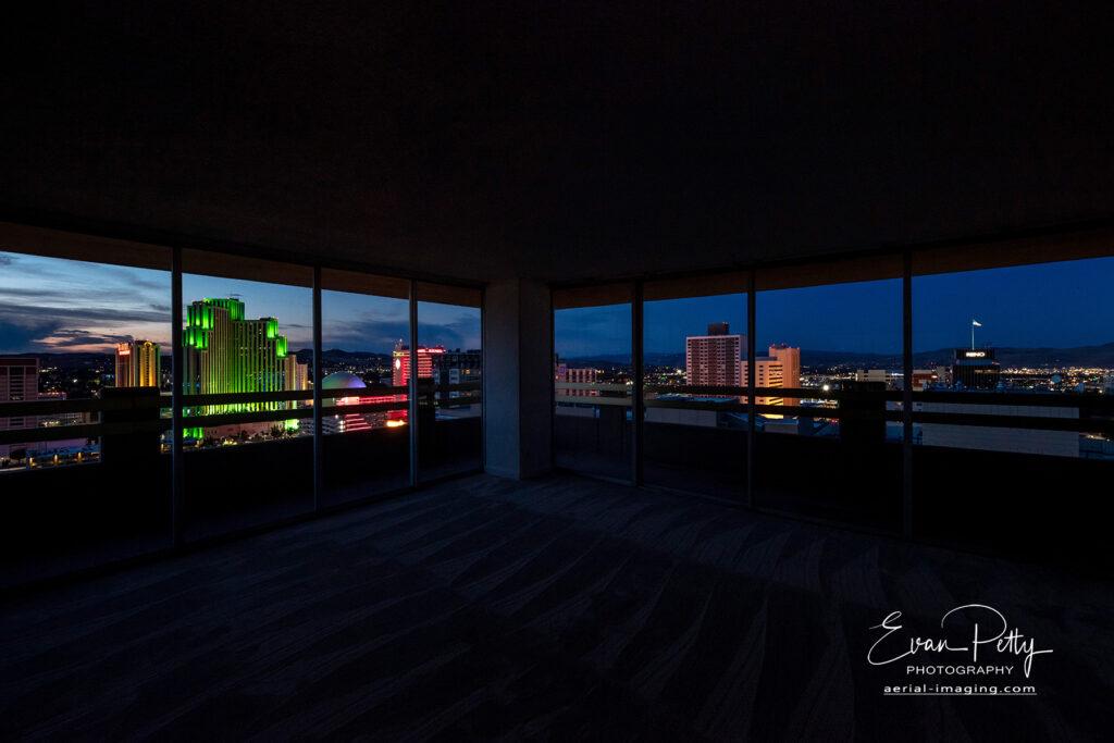 Night skyline downtown Reno