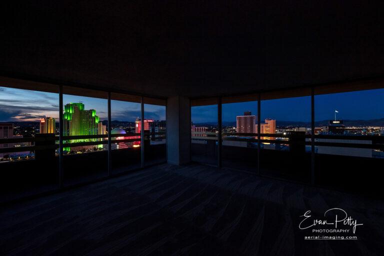 Night skyline downtown Reno