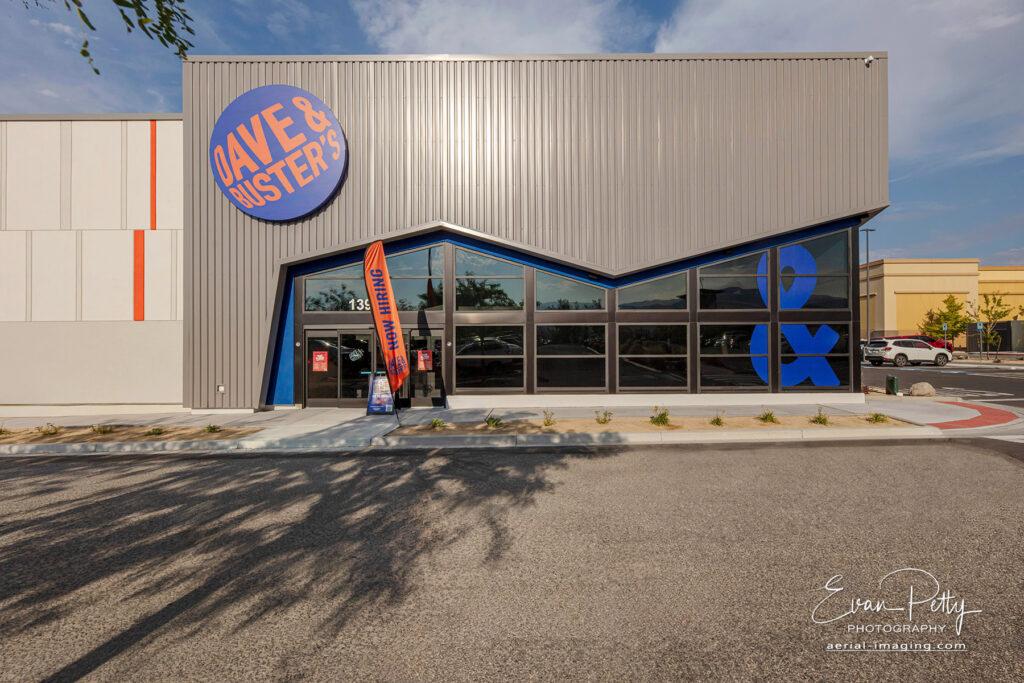 Exterior Construction finished photography Reno, NV Dave & Busters