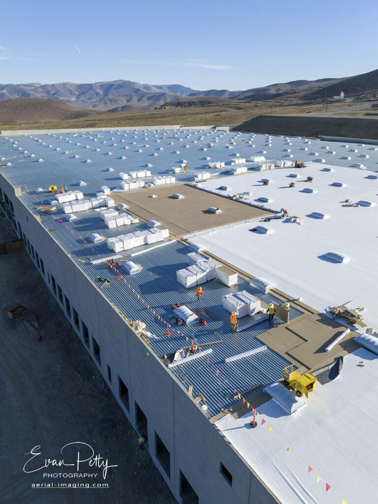 Drone Roof Construction Warehouse