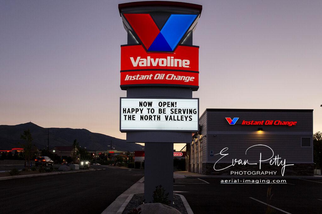 Valvoline Dusk Exterior Photoshoot in Reno, NV