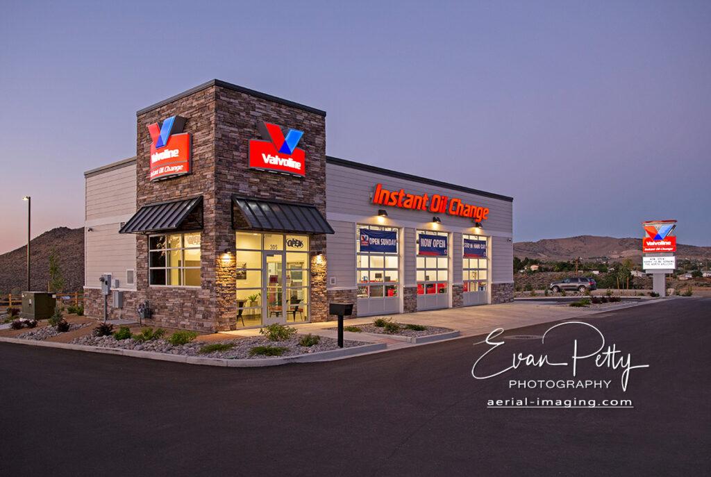 Valvoline Dusk Exterior Photoshoot in Reno, NV