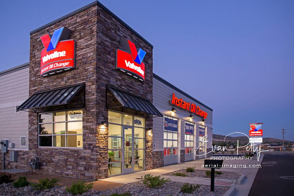 Valvoline Dusk Exterior Photoshoot in Reno, NV