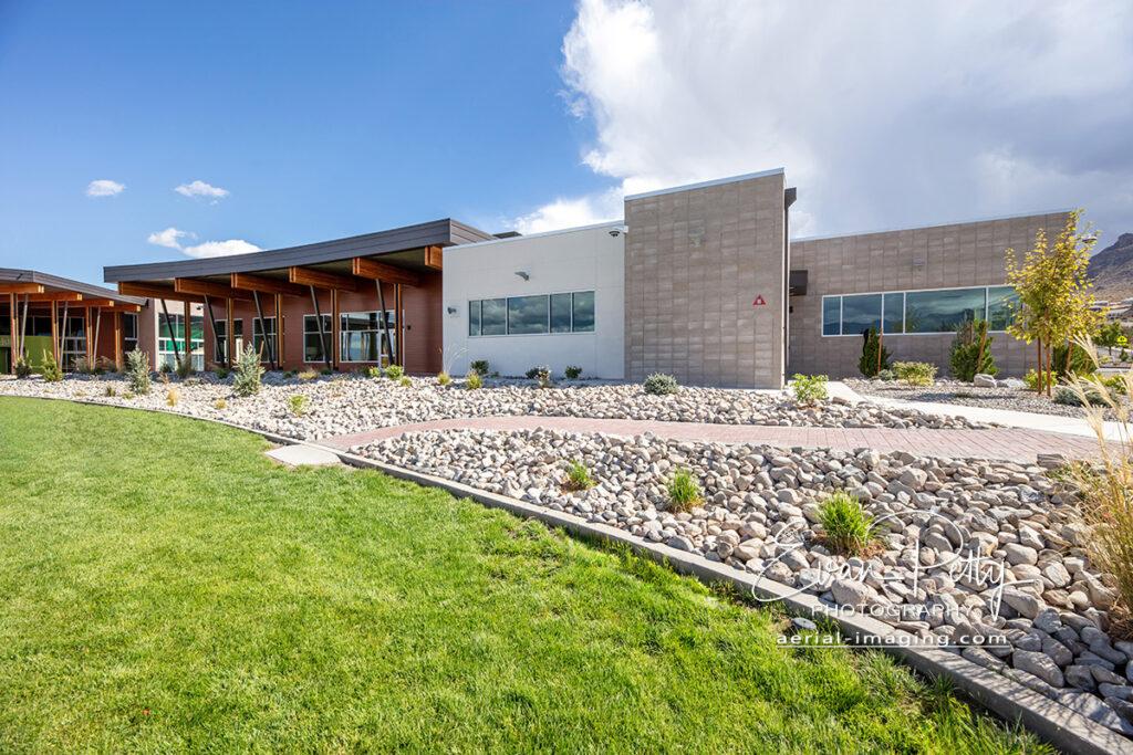 Exterior Photography of landscaping and construction of Life Church