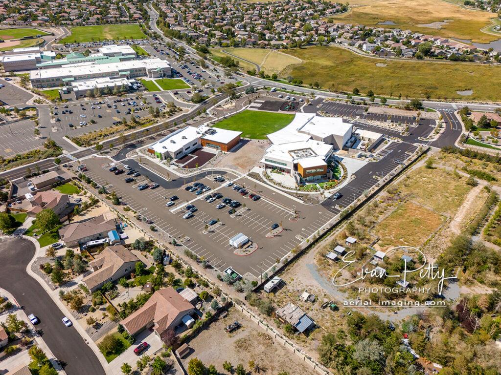 Finished construction photography drone view