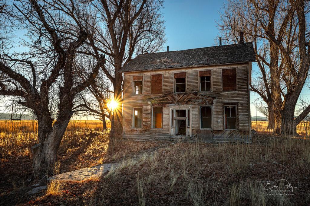 Dusk at Abandoned Ranch House