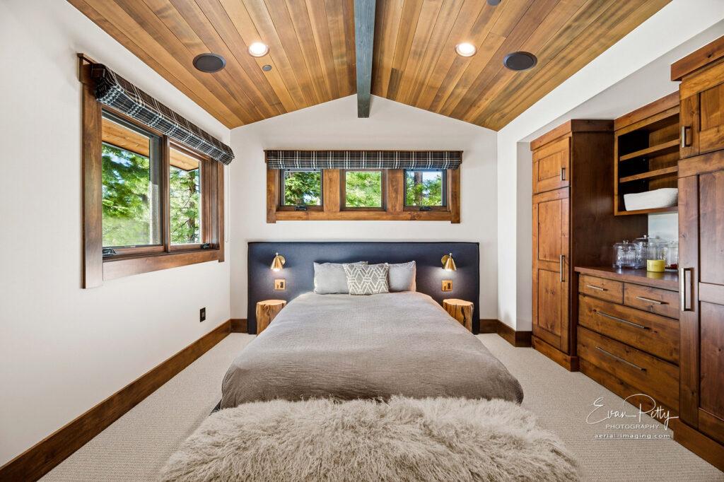 Interior Real Estate Bedroom photography Truckee, CA Mardis Camp