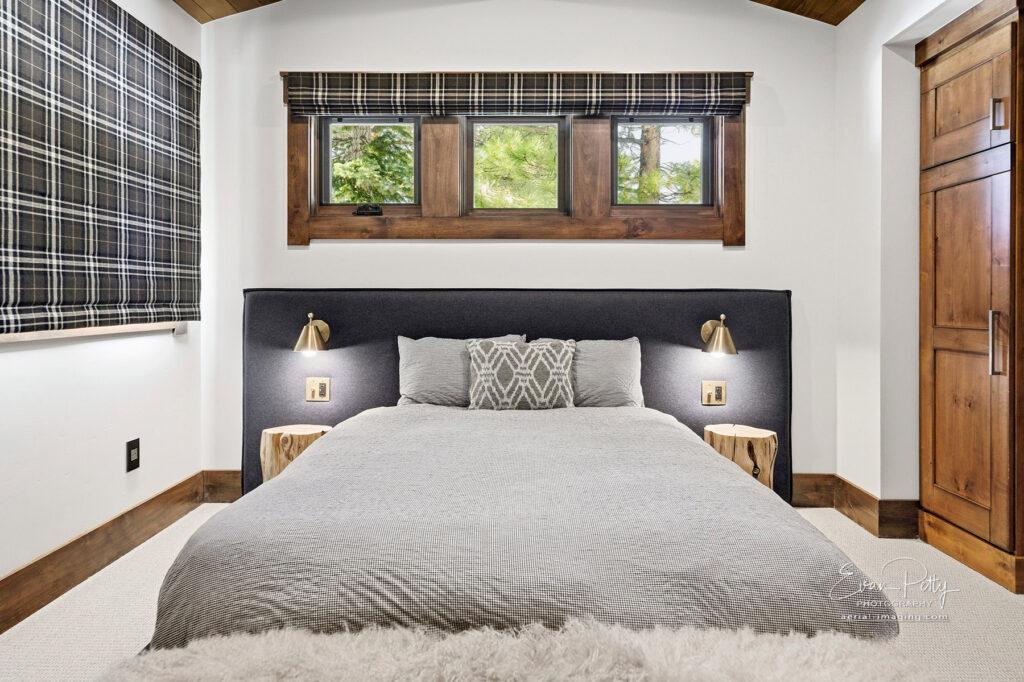 Interior Real Estate Bedroom photography Truckee, CA Mardis Camp