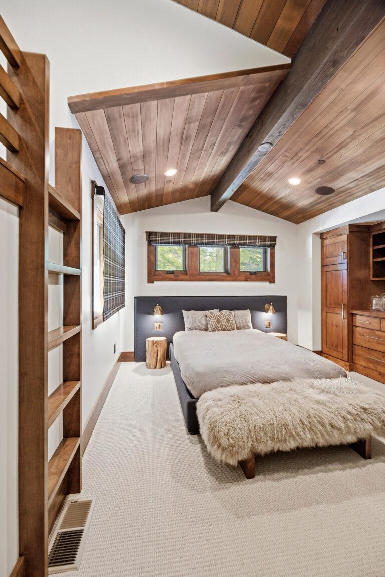 Interior Real Estate Bedroom photography Truckee, CA Mardis Camp