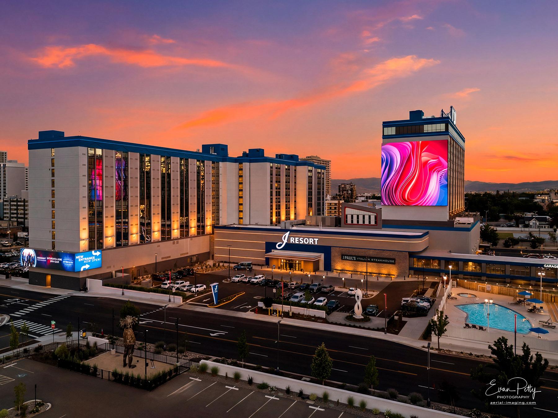 Sunset drone view of J Resort